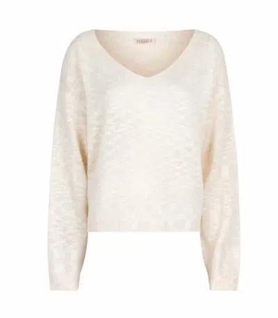 Esqualo Women's Ombre Boxy Slub Sweater In Champagne / Beige In Multi