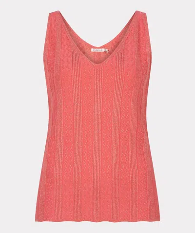 Esqualo Women's Ready For Summer Tank In Peach In Pink