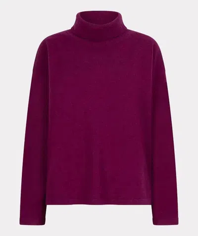 Esqualo Women's Wool Sweater In Maroon In Burgundy