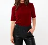 Esqualo Wrinkle Waist Top In Wine Red In Red