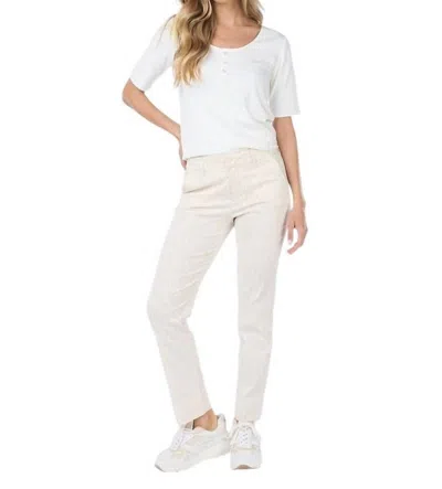Esqualo Zebra Print Chino Trouser In Sand In Beige