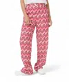 Esqualo Zigzag Trousers In Print In Pink