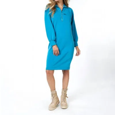 Esqualo Zipper Modal Dress In Blue