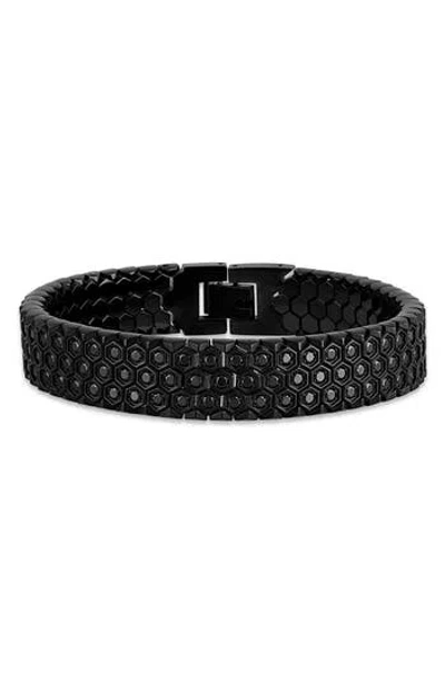 Esquire Black Spinel Honeycomb Watch Band Bracelet