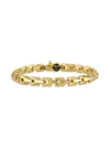 Esquire Gold Ion-plated Stainless Steel Link Bracelet/8.5" In Gold
