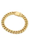 Esquire Gold Ip Plated Stl 10mm Bracelet