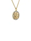 Esquire Men's 14k Goldplated Sterling Silver & 0.25 Tcw Diamond St. Michael Pendant Necklace In Silver