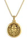ESQUIRE MEN'S 14K GOLDPLATED STERLING SILVER LION HEAD PENDANT NECKLACE