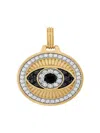 ESQUIRE MEN'S 18K GOLDPLATED STERLING SILVER & CUBIC ZIRCONIA EVIL EYE PENDANT