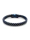 Esquire Men's Black Ip Stainless Steel & Rolo Chain Bracelet In Black