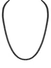 Esquire Men's Black Ruthenium Plated Sterling Silver & Black Spinel Tennis Necklace In Black