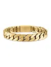Esquire Men's Gold Ion Plated Stainless Steel Curb Link Chain Bracelet In Gold