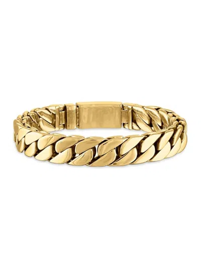 Esquire Men's Gold Ion Plated Stainless Steel Curb Link Chain Bracelet