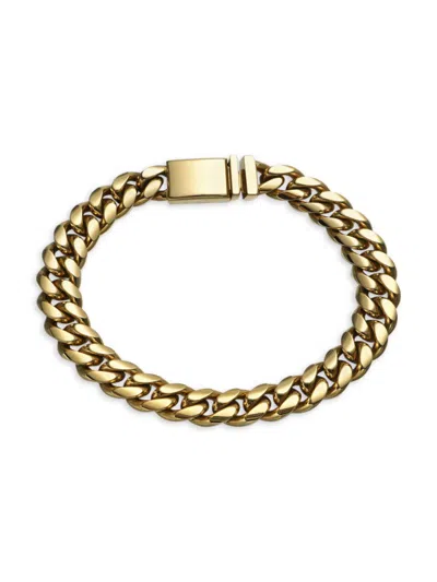 Esquire Goldtone Ion Plated Stainless Steel Curb Chain Bracelet In Neutral