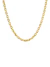 ESQUIRE MEN'S GOLDTONE ION PLATED STERLING SILVER 24'' CABLE CHAIN NECKLACE