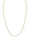 ESQUIRE MEN'S IP YELLOW GOLD STAINLESS STEEL 22" ROPE CHAIN NECKLACE
