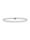 Esquire Men's Rhodium Plated Sterling Silver & Cubic Zirconia Tennis Bracelet In Silver