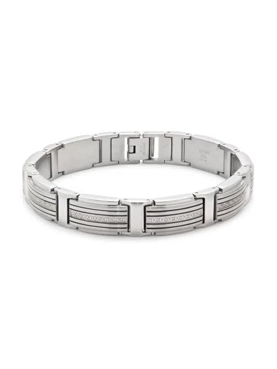 Esquire Men's Stainless Steel & 0.25 Tcw Diamond Bracelet In Neutral