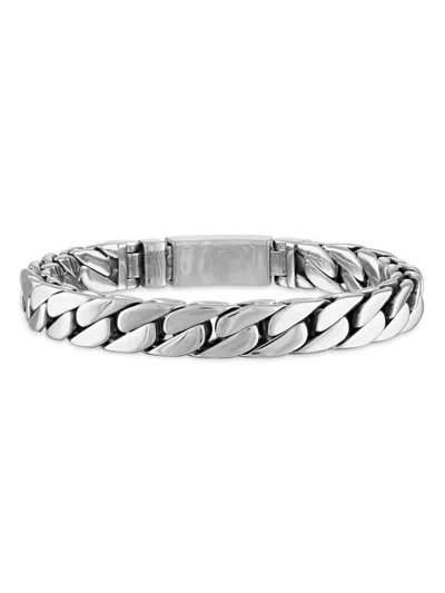 Esquire Men's Stainless Steel Curb Link Chain Bracelet In Neutral