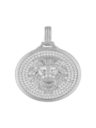 Esquire Men's Sterling Silver & Cubic Zirconia Lion Pendant Necklace