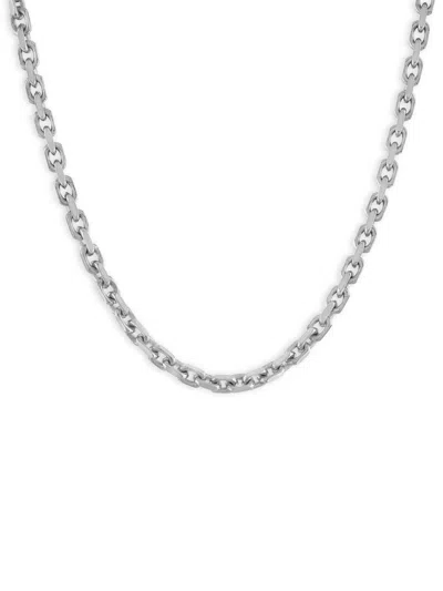 Esquire Men's Sterling Silver Cable Chain Necklace In Metallic