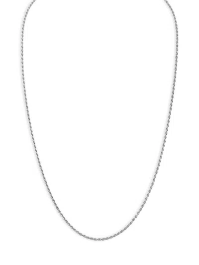 Esquire Men's Sterling Silver Chain Necklace In White
