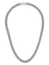 Esquire Men's Sterling Silver Curb Chain Necklace In Grey