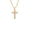 Esquire Men's Two Tone Goldtone Stainless Steel Cross Pendant Necklace In Metal