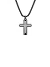 Esquire Men's Two Tone Stainless Steel & 0.16 Tcw Diamond Cross Pendant Necklace In Neutral