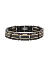 Esquire Men's Two Tone Stainless Steel Bracelet In Yellow Gold