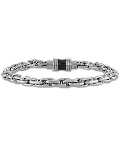 Esquire Men's Jewelry Elongated Oval Link Chain Bracelet In Stainless Steel, Created For Macy's