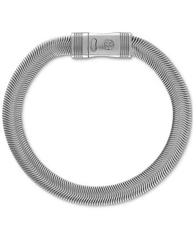 Esquire Men's Jewelry Flat Snake Chain Bracelet In Stainless Steel