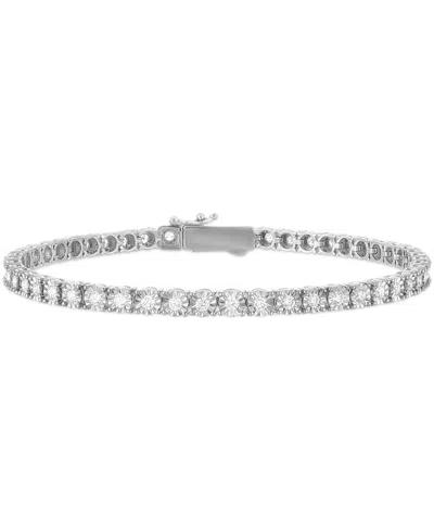 Esquire Men's Jewelry Lab-grown Diamond (2 Ct. T.w.) Bracelet In Yellow Rhodium Plated Sterling Silver In Metallic