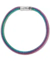 Esquire Men's Jewelry Rainbow Snake Link Chain Bracelet In Anodized Stainless Steel, Exclusively At Macy's In Multi