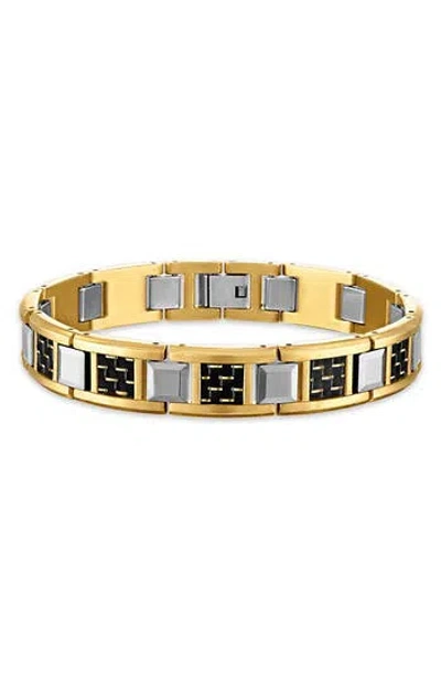 Esquire Stainless Steel Carbon & Tungsten Link Bracelet