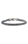 Esquire Stainless Steel Wheat Chain Bracelet In Metallic