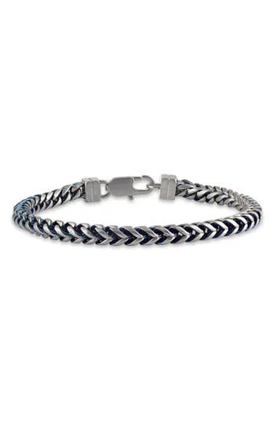 Esquire Stainless Steel Wheat Chain Bracelet In Metallic