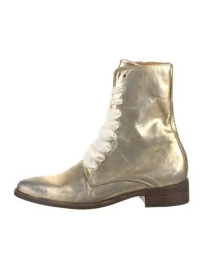 Pre-owned Esquivel Leather Combat Boots