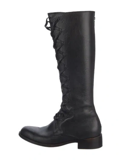Pre-owned Esquivel Leather Lace-up Boots In Blue