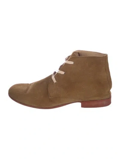 Pre-owned Esquivel Suede Lace-up Boots In Brown