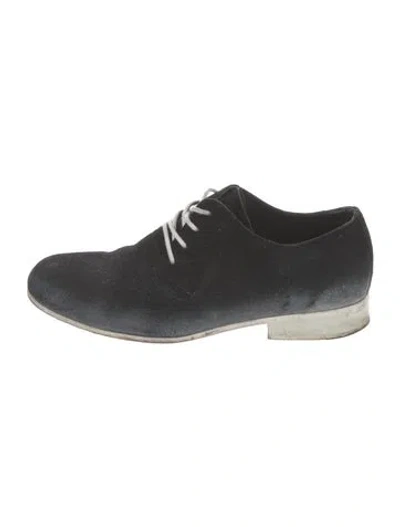 Pre-owned Esquivel Suede Oxfords In Blue