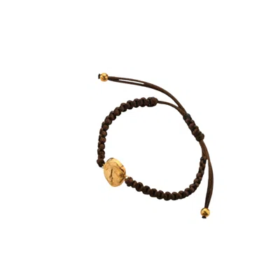Esra Canikligil Women's Gold / Brown Little Face Bracelet - Brown