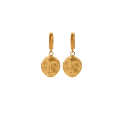 Esra Canikligil Women's Gold Little Face Earrings