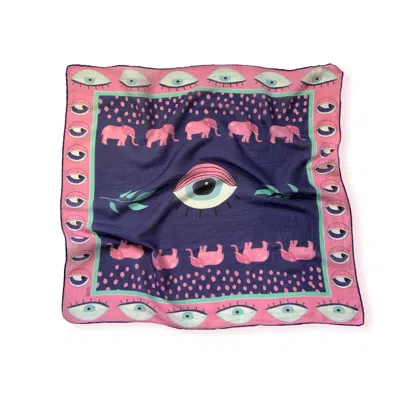 Esra Canikligil Women's Surreal Vision Square Organic Cotton & Silk Scarf