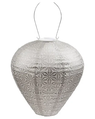 Esschert Design Usa Balloon Sashiko Lantern In Silver