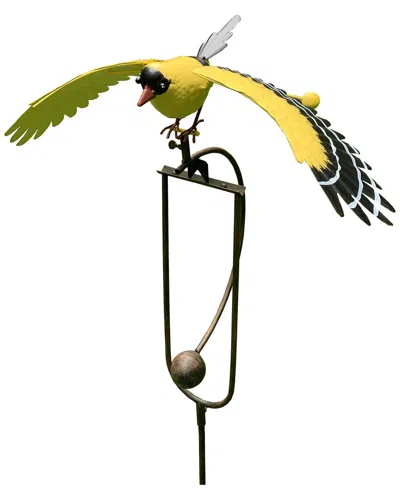 Esschert Design Usa Metal Finch Rocker Stake In Multi