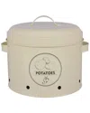 Esschert Design Usa Potato Storage Tin In Silver