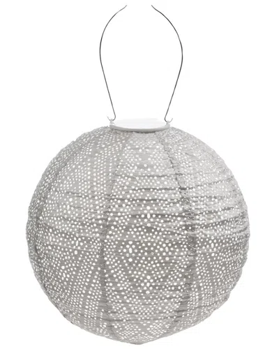 Esschert Design Usa Round Ikat Lantern In Silver