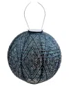 Esschert Design Usa Round Ikat Lantern In Grey