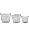 Esschert Design Usa Set Of 3 Round Wire Baskets
